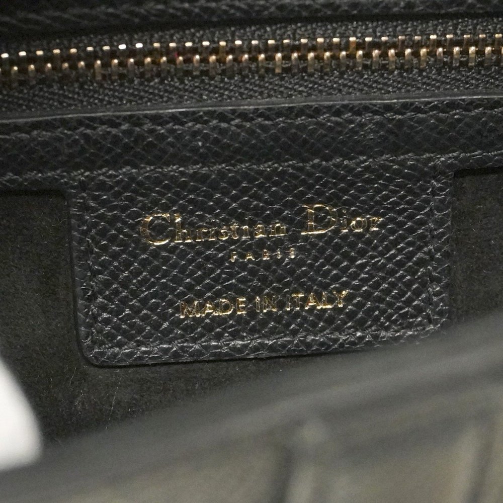 Christian Dior Handbag Saddle Bag Leather Black Women's - Picture 5 of 16